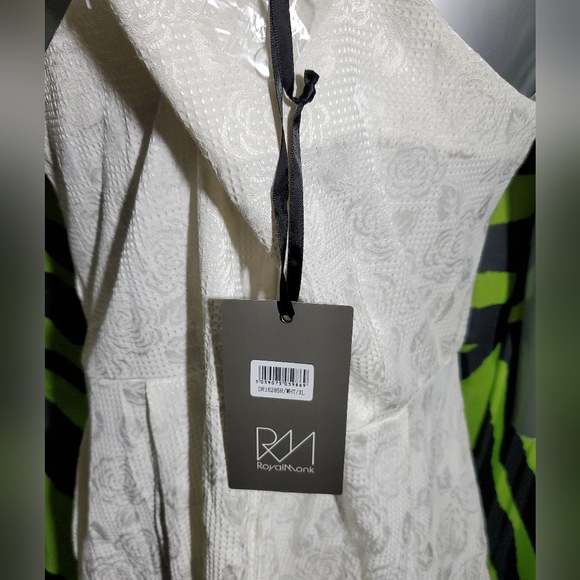 Modcloth / Royal Monk White Floral Dress XL with Pockets! NWT - Picture 6 of 8